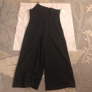 Black one shoulder jumpsuit